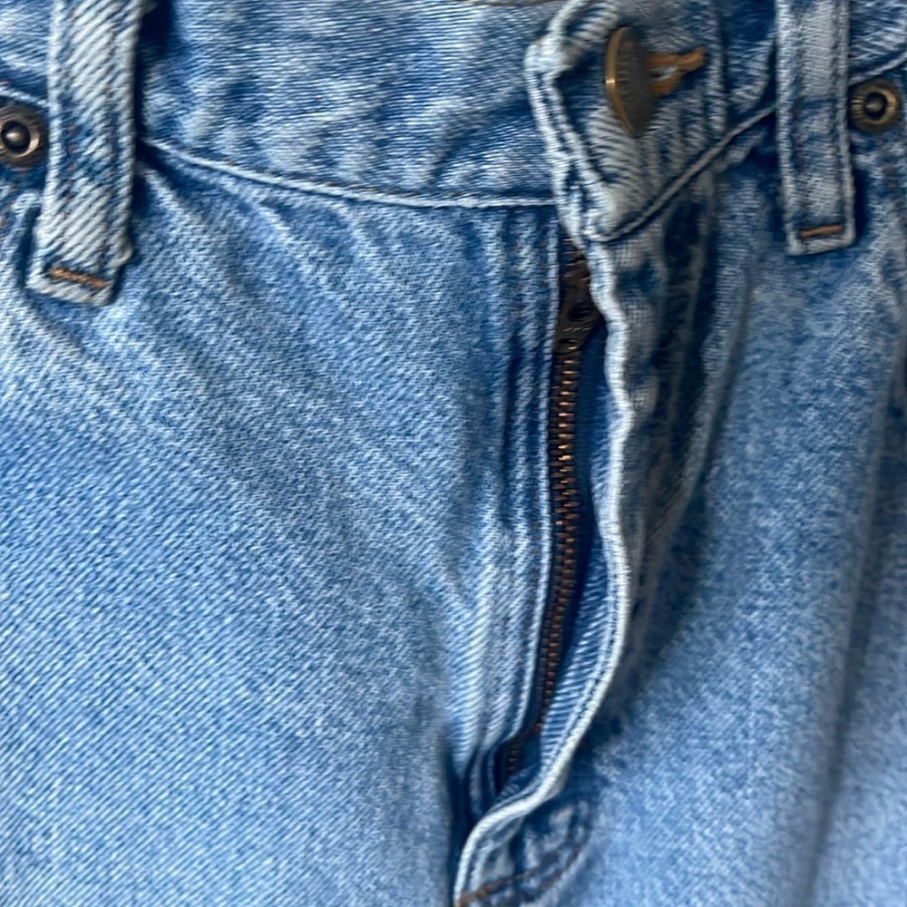 WRANGLER MENS BLUE DENIM JEANS sz 30 x 27 (read description) - Picture 6 of 15